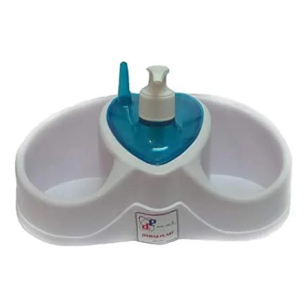 Liquid soap pump with two storage areas