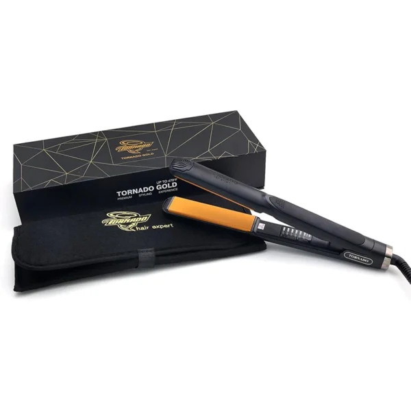 Tornado Gold Hair Straightener – مكواة تورنادو جولد لفرد الشعر، تصل حرارتها إلى 470 فهرنهايت