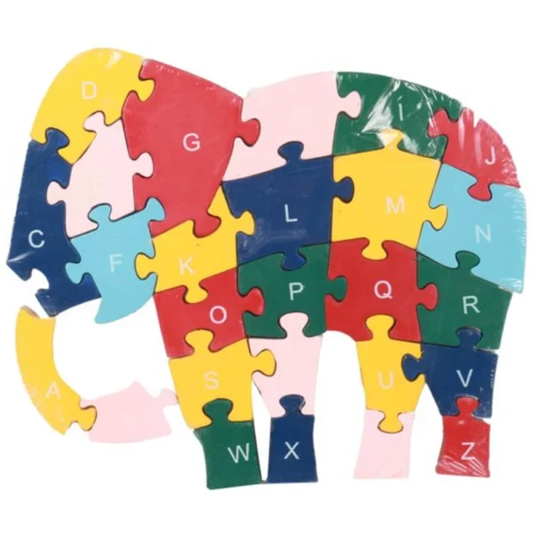 Alpheptical Puzzle Elephent Shape For Unisex