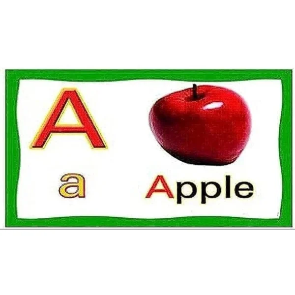 بطاقات تعليمية للحروف الأبجدية الإنجليزية مع صور للأطفال