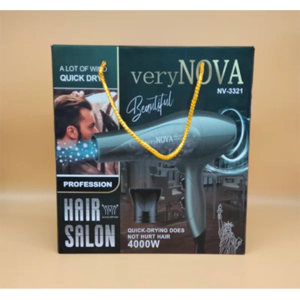 Nova Hair Dryer NV-3321
Factory Wholesale Best Quality Hair Dryer High Power Household Electronic Foldable Double Voltage