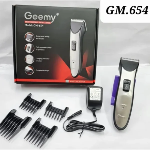 GEEMY GM654 Rechargeable Professional Hair Cutter Machine Electric Cordless Hair Trimmer