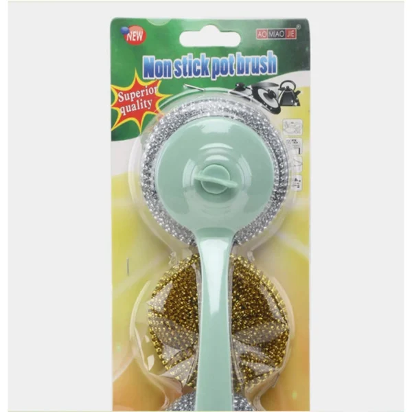 Utensil Brush, Set of 4, Plastic, 10 cm Diameter