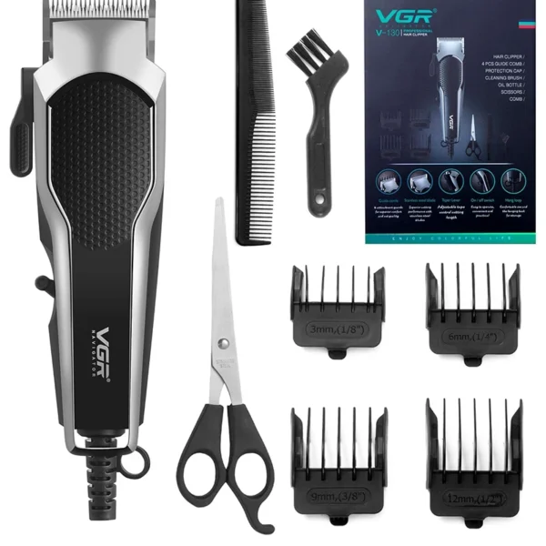 VGR V-130
Hair Clippers Set with Adjustable Blade For Men