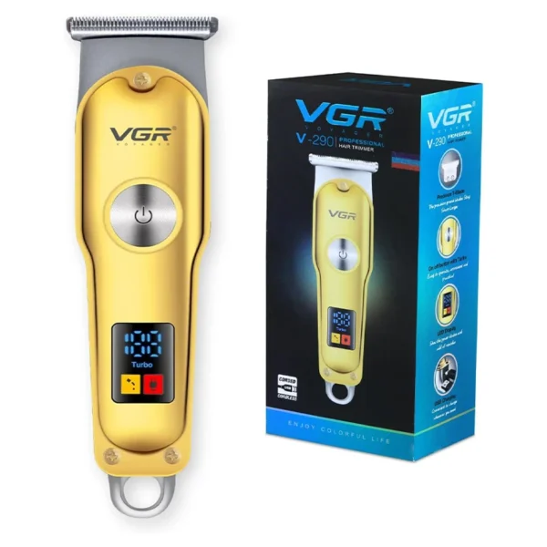 VGR V-290 – ماكينة قص الشعر الاحترافية مع شاشة LED للرجال