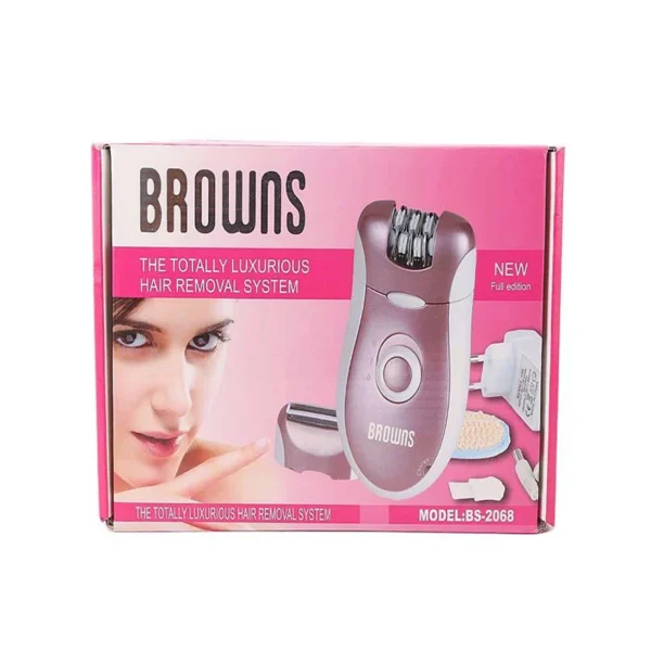 Browns BS-2068 – جهاز إزالة الشعر الكهربائي القابل لإعادة الشحن 2 في 1