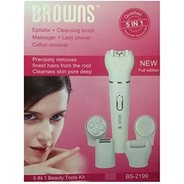 Browns BS-2199 – جهاز إزالة الشعر الكهربائي 5 في 1