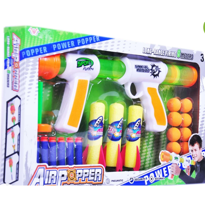 Airpopper Aerodynamic Gun Toy For Kids 3Types,Multi Color