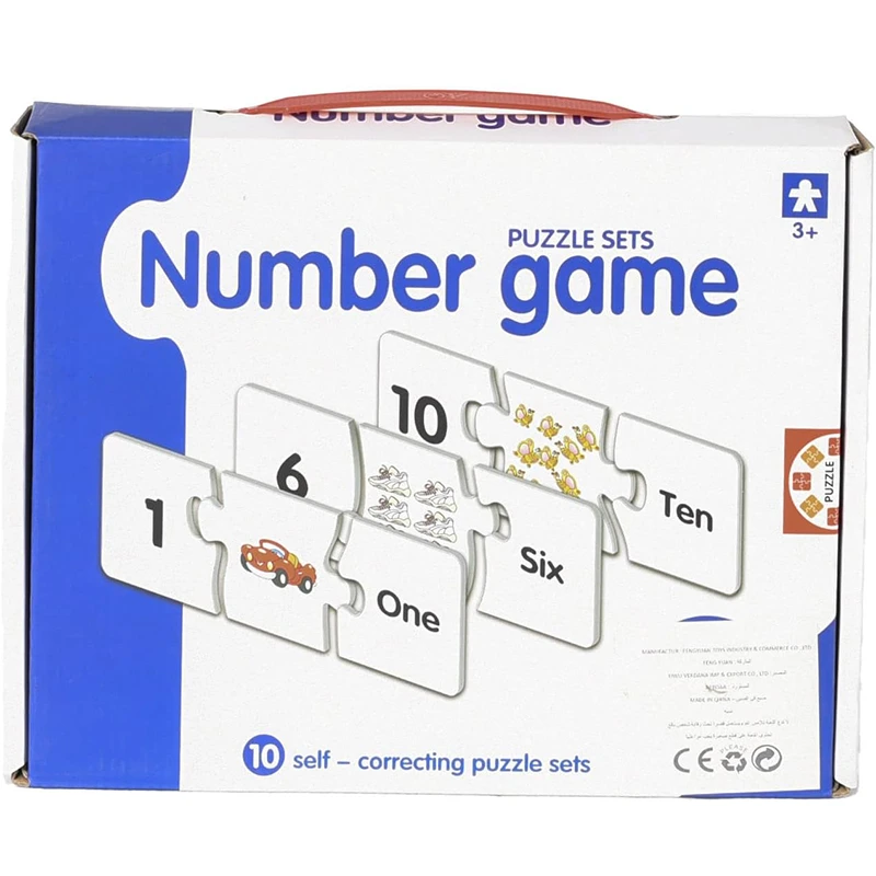 لعبة الأرقام 88180 - بازل تصحيح ذاتي مع 30 قطعة للأطفال 6.7x4.7x1.4 سم - متعدد الألوان