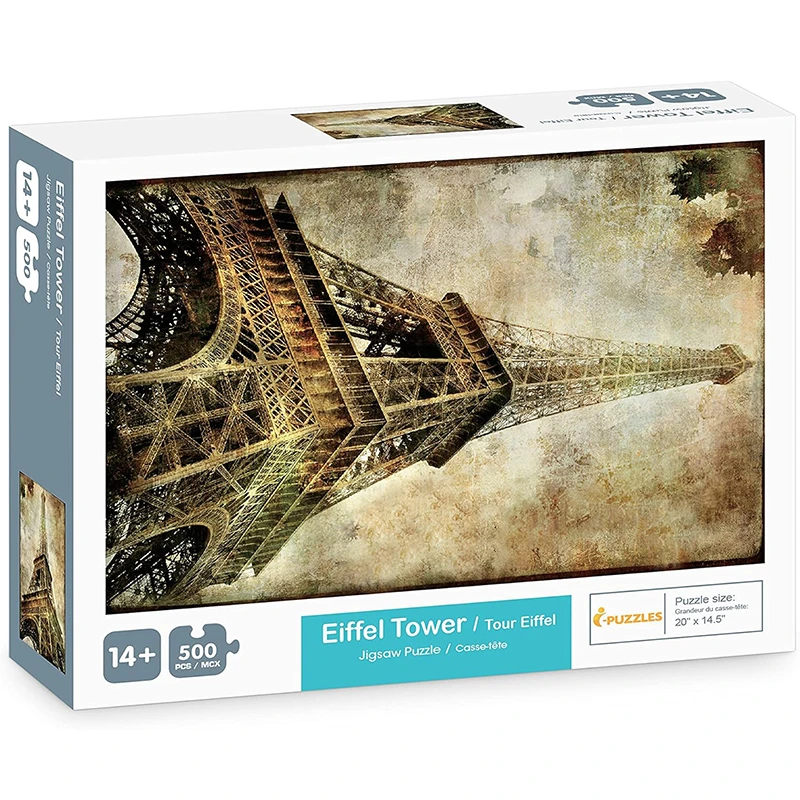 لعبة تركيب برج إيفل 6602 مع 500 قطعة للأطفال - متعدد الألوان (518*370 سم)